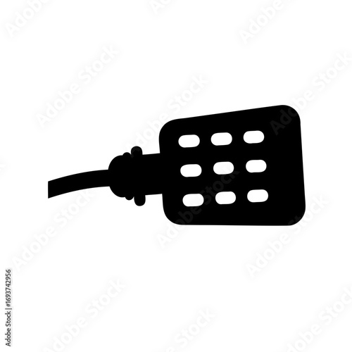 Silhouette illustration of a computer VGA video graphics adapter plug cable