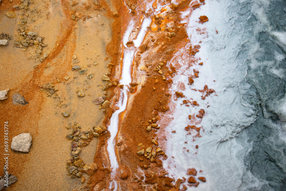 Fototapeta premium Geamana polluted lake, Romania
