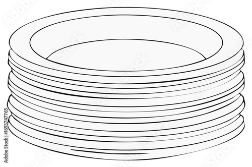 Stack of thin, flat, circular rings with visible horizontal lines creating texture on the sides