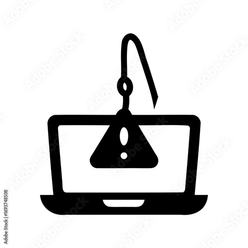 Cybersecurity threat detection, phishing attack on a computer, beware of fraud