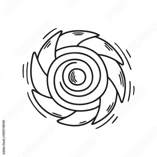 A vortex created by a jet engine