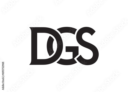 Elegant dgs monogram logo design featuring interlocking serif letters for a brand identity
