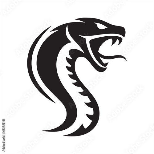 Simple cobra snake head silhouette
