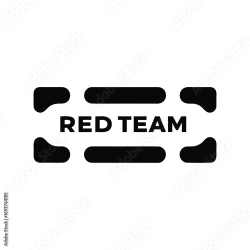 Minimalist red team logo design with a modern and stylized approach