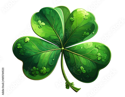 Firefly_Lucky shamrock PNG (St. Patrick’s Day)