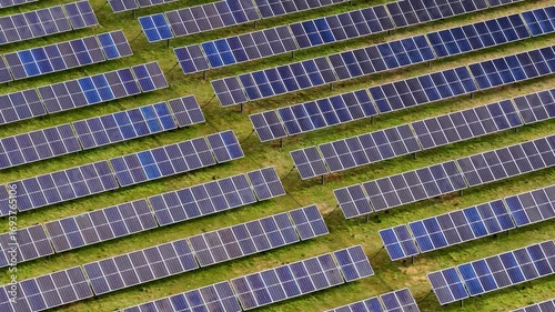 Aerial Pan Over Solar Farm in Armidale, Australia
