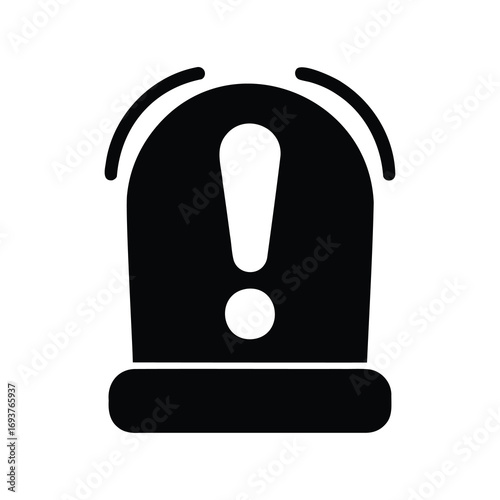 Alert siren icon, symbol of warning and attention needed, siren alarm