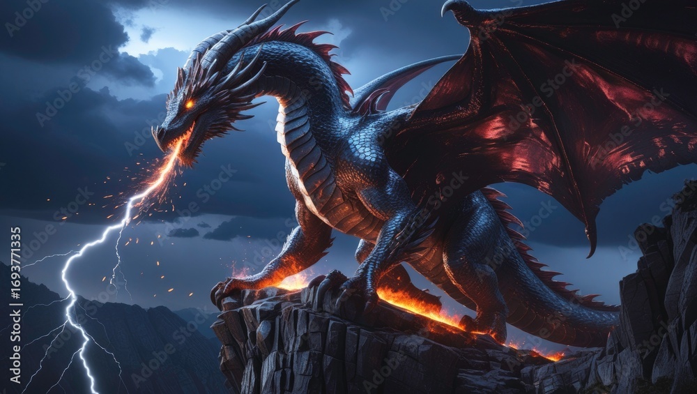 Obraz premium dragon in the night