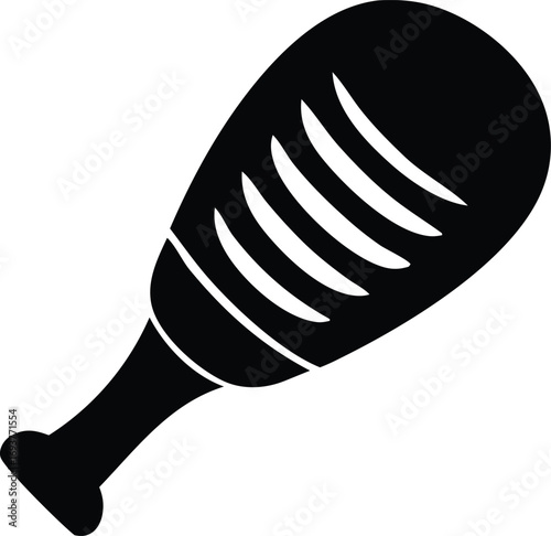Classic vintage microphone silhouette design for music events podcasts broadcasting recording studio applications sound amplification and retro audio concepts