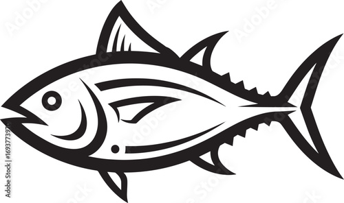 Detailed Illustration of a Tuna Fish