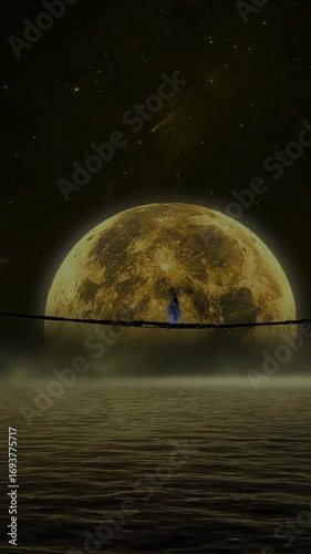 moon over the sea