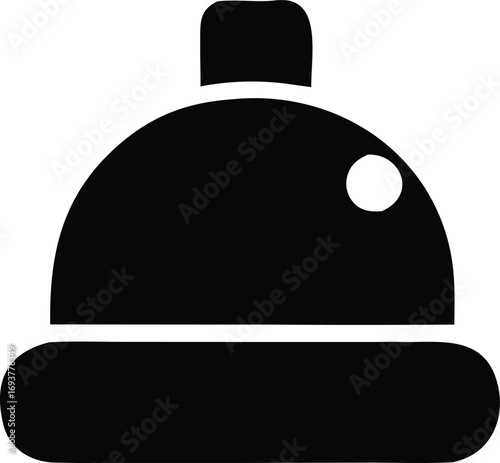 Simple black silhouette of a condom icon representing sexual health and protection