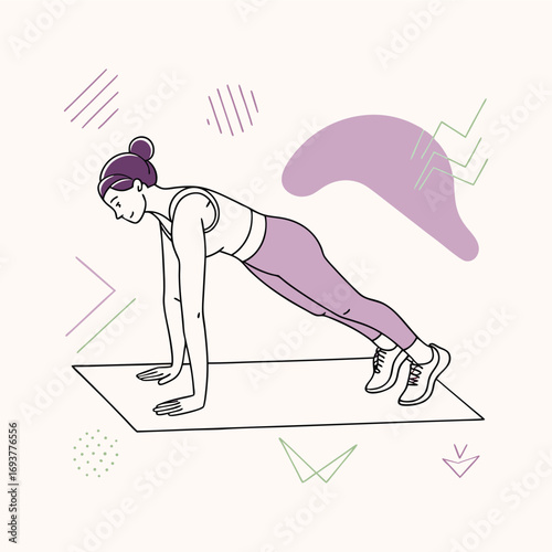 Healthy Lifestyle Vector Collection – Fitness, Stretching & Bodyweight Exercises