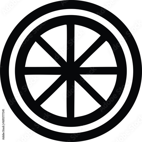 Symbolic dharmachakra buddhist wheel of dharma representing the teachings of buddha spiritual journey spiritual development enlightenment path of truth