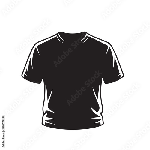 Black cotton shirt with a vector t-shirt design template for men's fashion and casual apparel