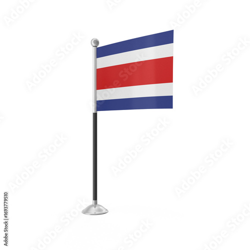 Costa Rica Flag on Desk Flagpole , 3d Png, transparent background. Free Download Costa Rica Flag on Desk Flagpole , 3d Png, transparent background. - GFXLoad