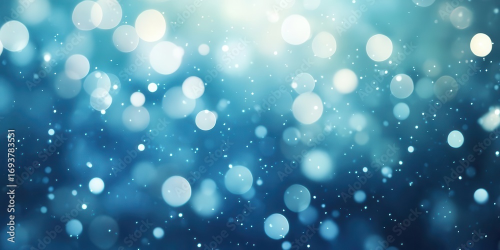 Obraz premium Experience Soft Light Bokeh Effect Against Blue Color and Dreamy Theme