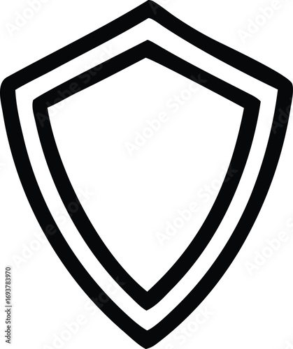Simple shield emblem icon symbol protection security guard badge emblematic emblem symbol security protection guard badge