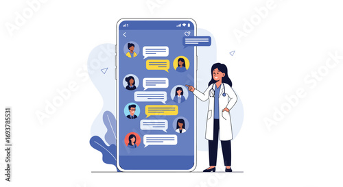 Digital healthcare communication platform facilitating doctor patient interactions and medical consultations