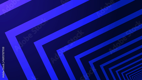 Abstract creative chevron stripe geometric shape on dark blue background illustration.