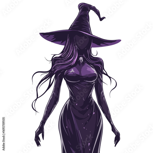 witch, costume, halloween, festival, vector, transparent background, wizard, evil, party, magic, gown, horror, october, witchcraft