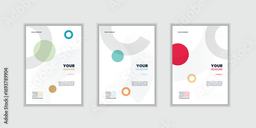 Brochure, annual report, flyer design templates. Modern creative book cover set template. A4 size book cover template for annual report, 