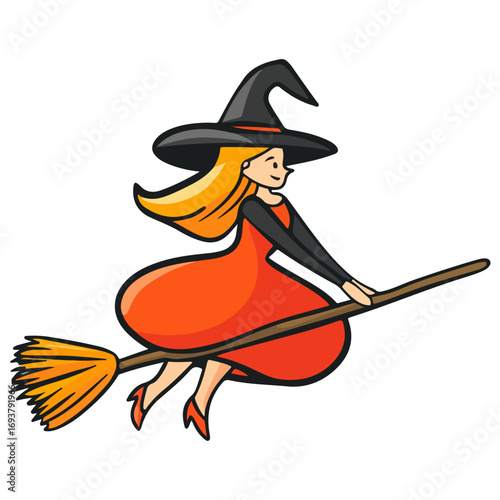 witch, costume, halloween, festival, vector, transparent background, wizard, evil, party, magic, gown, horror, october, witchcraft, witch sitting on a broom, flying