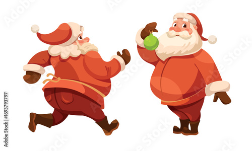 Cheerful and delightful Santa Claus Characters for joyous Holiday Celebrations and festivities