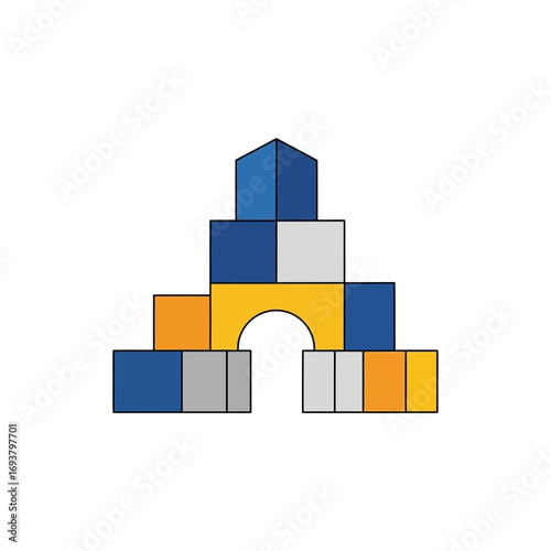 Brand Identity Company Building Blocks Corporate Image Development Business Concept
