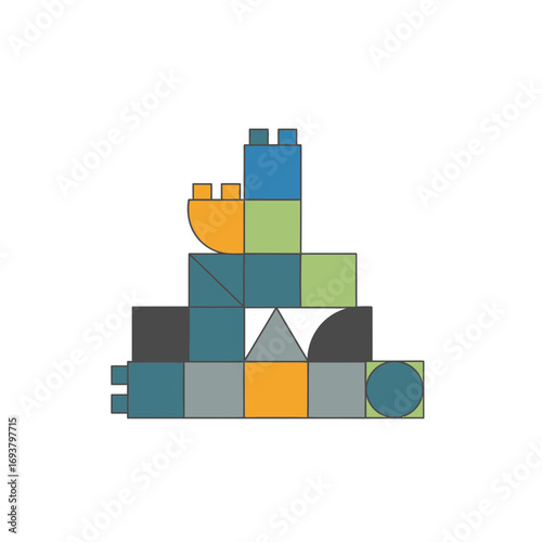 Brand Identity and Company Building Blocks for Corporate Image Development Concept