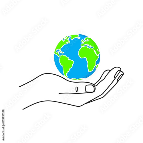Environmental Protection and Eco-friendly Earth Care for Conservation Icon