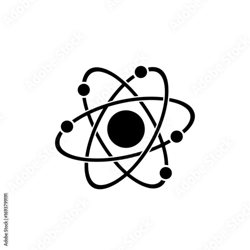 atom symbol on white background