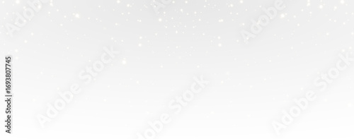 Christmas background with white powder dust light in PNG format. Magical, shining white dust with fine sparkling particles gently falling. A fantastic shimmer effect perfect for festive and winter