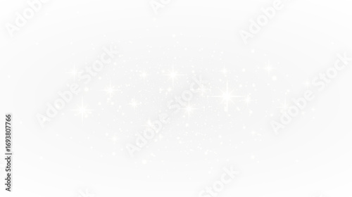 Christmas background with white powder dust light in PNG format. Magical shining white dust with fine, sparkling particles gently falling. Features a fantastic shimmer effect perfect for festive 
