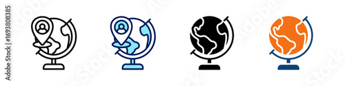 Orientation Map All In One Icon Multi Styles Vector Set