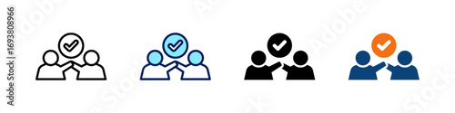 Buddy System All In One Icon Multi Styles Vector Set