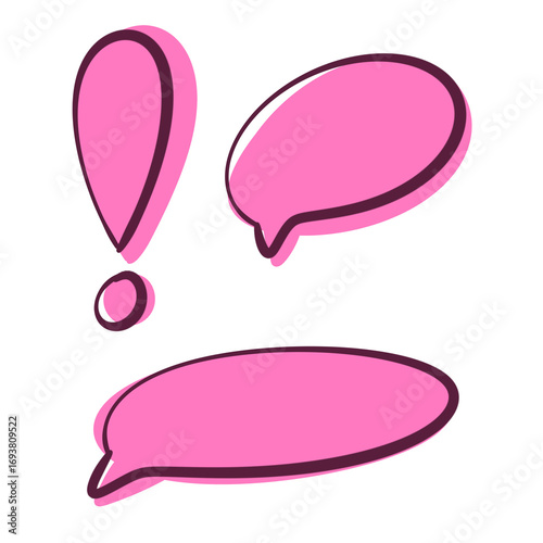 pink speech bubble