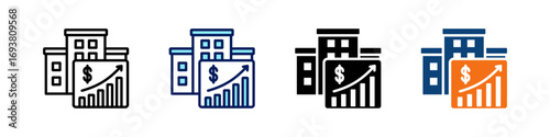 Company Overview All In One Icon Multi Styles Vector Set