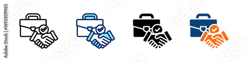 Office Etiquette All In One Icon Multi Styles Vector Set