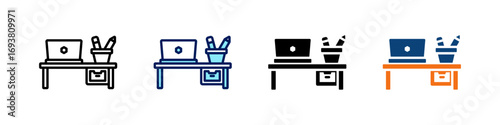 Work Tools All In One Icon Multi Styles Vector Set