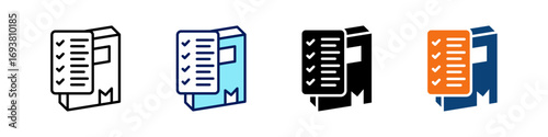 Work Guidelines All In One Icon Multi Styles Vector Set