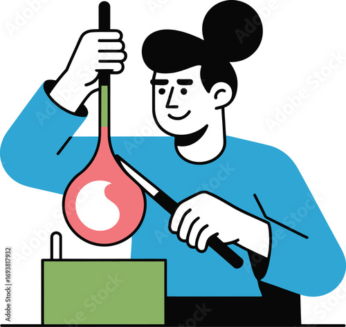 Skilled isan shaping molten glass with precision tools for unique creations