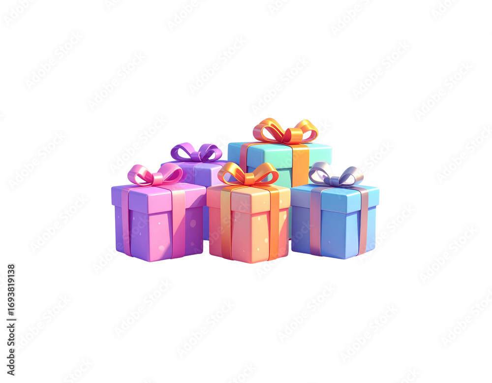 Fototapeta premium 3D illustration of a gift box on a white background