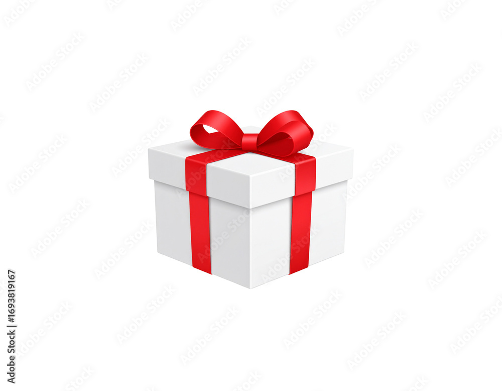 Obraz premium 3D illustration of a gift box on a white background