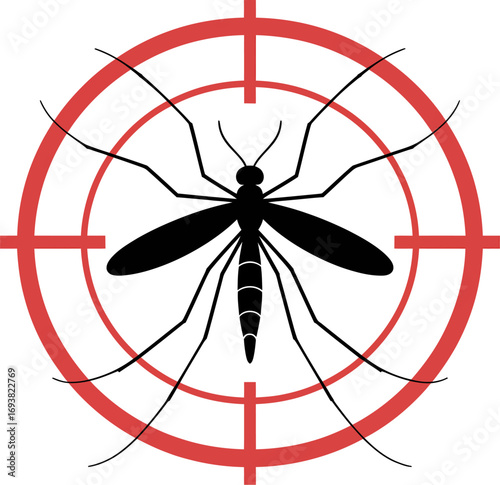 Mosquito control target vector illustration pest control