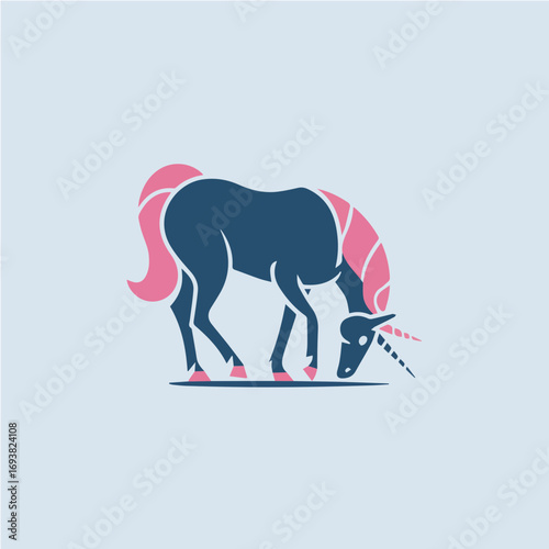 Colorful illustration of a Unicorn vector