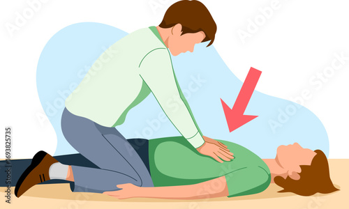 Cpr first aid training chest compressions emergency rescue