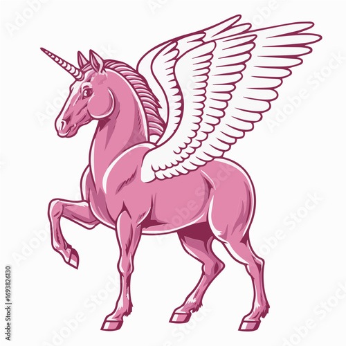 Colorful illustration of a Unicorn vector