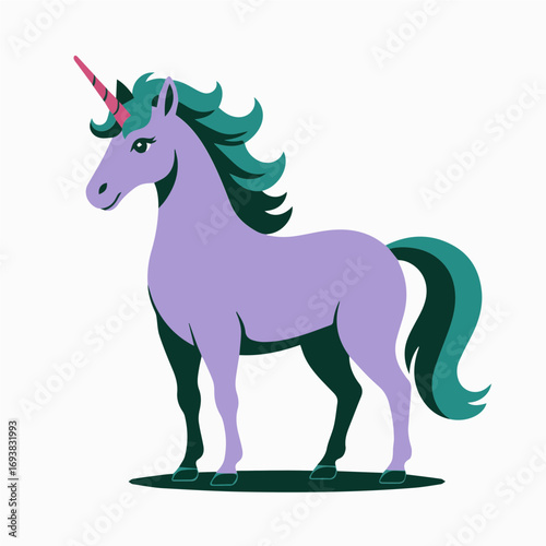 Colorful illustration of a Unicorn vector