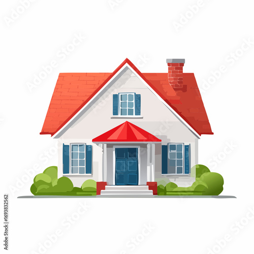 house with red roof